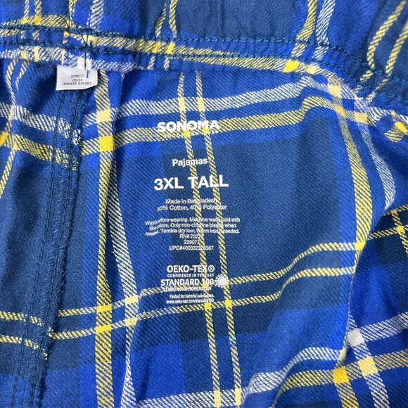 NWT Blue Red Men's Sonoma Essential Pants Pajamas lot of 2 3XL Tall pj's L33 - Picture 4 of 9